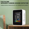 5 In 1 Detector Carbon Dioxide Formaldehyde TVOC Temperature and Humidity Detector LCD Infrared Detector