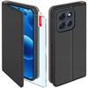Flip Case for Motorola G86 | G86 Power Lockable Black Case + 9H Glass
