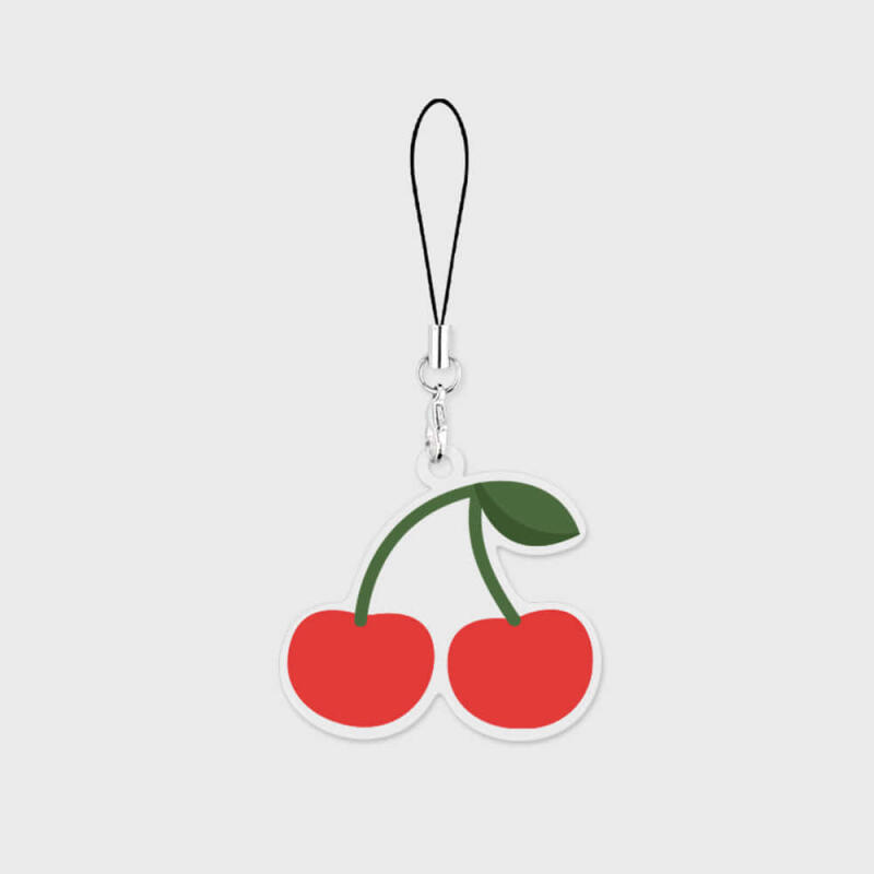mini cherry phone strap