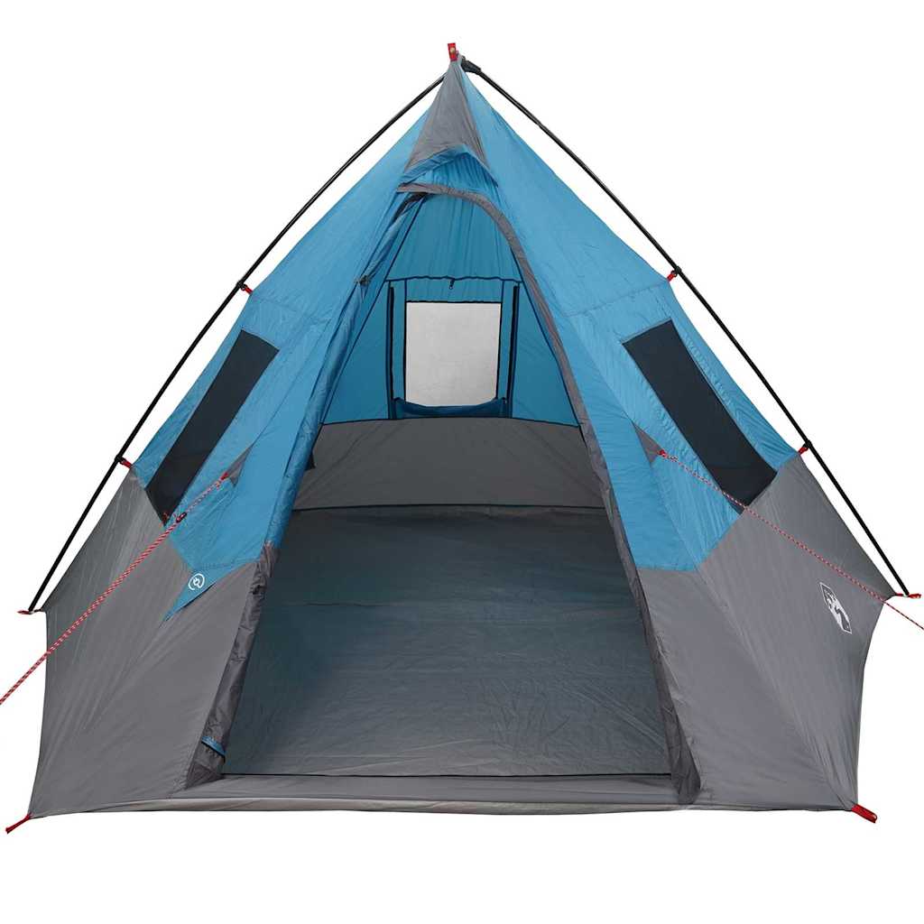 Tipi Tent with Roof and Storage Blue 383 x 338 x 217 cm Taffeta