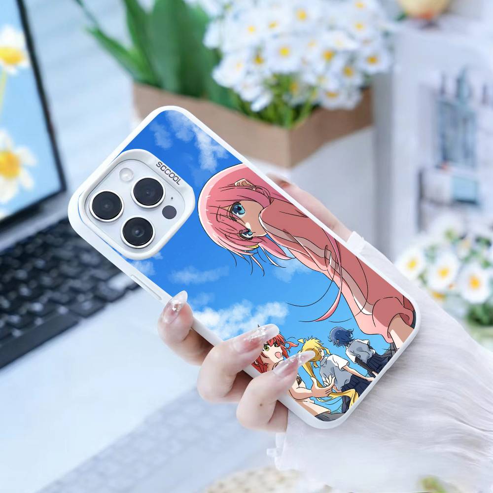 Anime Cute B-BOCCHI T-THE R-ROCK Phone Case For IPhone 16 17 15 14 12 13 Pro Max white Color Shockproof Cover