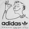 Adidas Оригинальная футболка с трилистником, ручная роспись, футболка с круглым вырезом и короткими рукавами, мужские топы, белые CZ1765