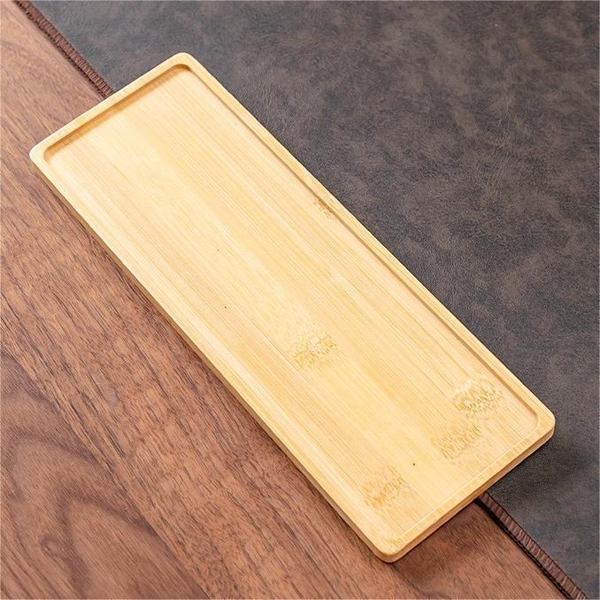 Круглый бамбуковый противоскользящий коврик и поднос для комнатных растений, подстаканников и декора