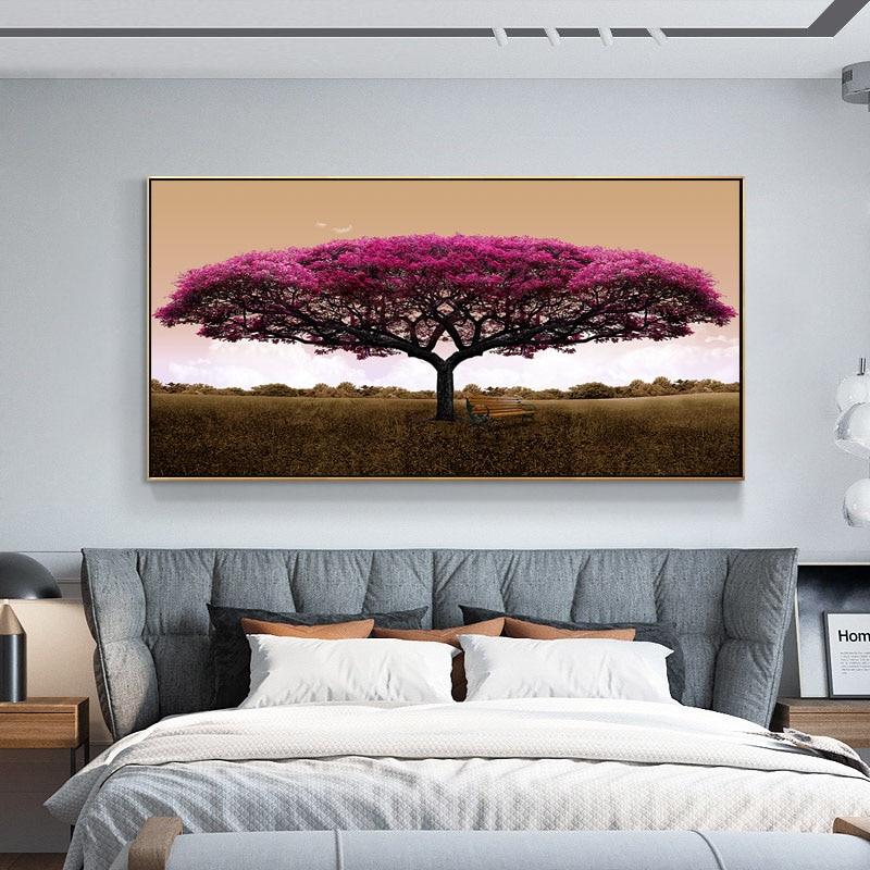 Древо жизни Густав Климт Пейзаж Цветы Настенная картина на холсте Скандинавский постер с принтом Картина для гостиной Домашний декор