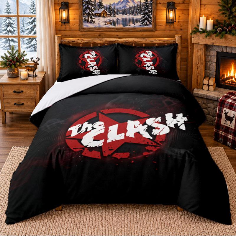 Printed 3Pcs Bedding Set The Clash Pattern Bed Sheet Pillowcase For Bedroom Decor