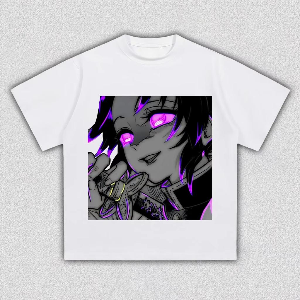 Unisex Demon Slayer Shinobu Kocho Anime Graphic T-shirt, Manga Print Casual Streetwear T-shirt