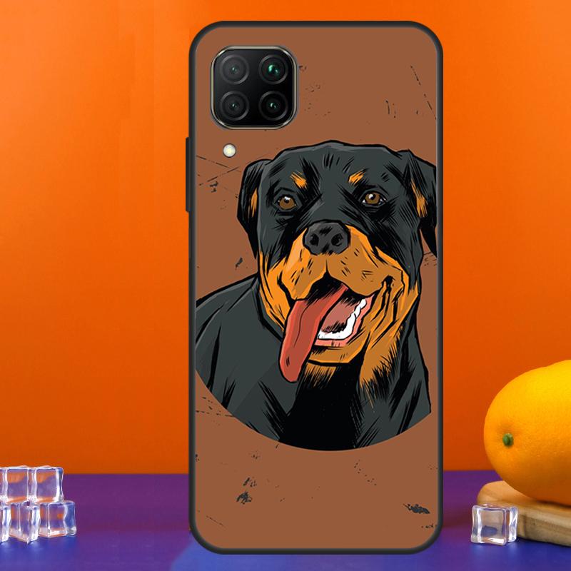 Cartoon Rottweiler Dog For Huawei Nova Y90 Y91 Y60 Y70 Y72 Y61 9 10 SE 12i 12s 11i 5T P60 Pro P20 P30 P40 Lite Case