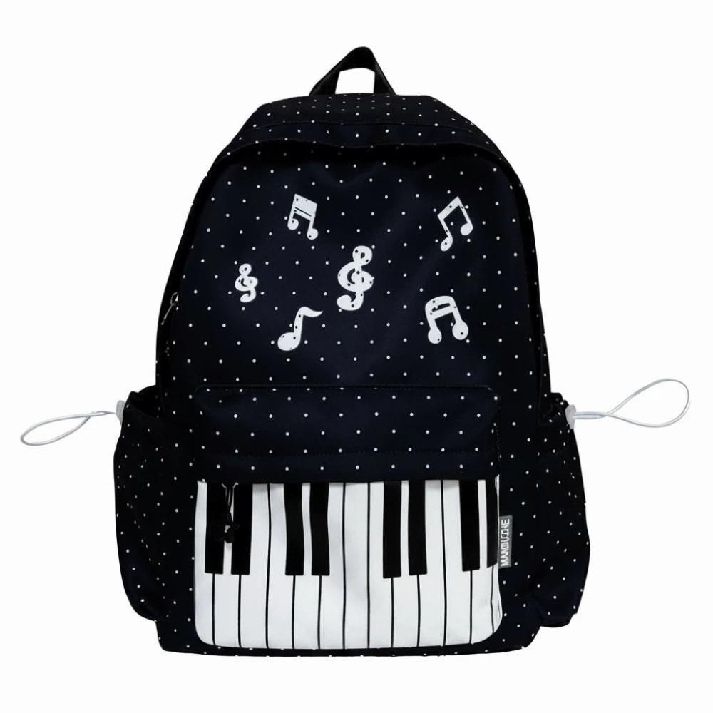 Lightweight Design Piano Backpack Nylon Cute Schoolbag Keyboard Bookbag Outdoor Traveling