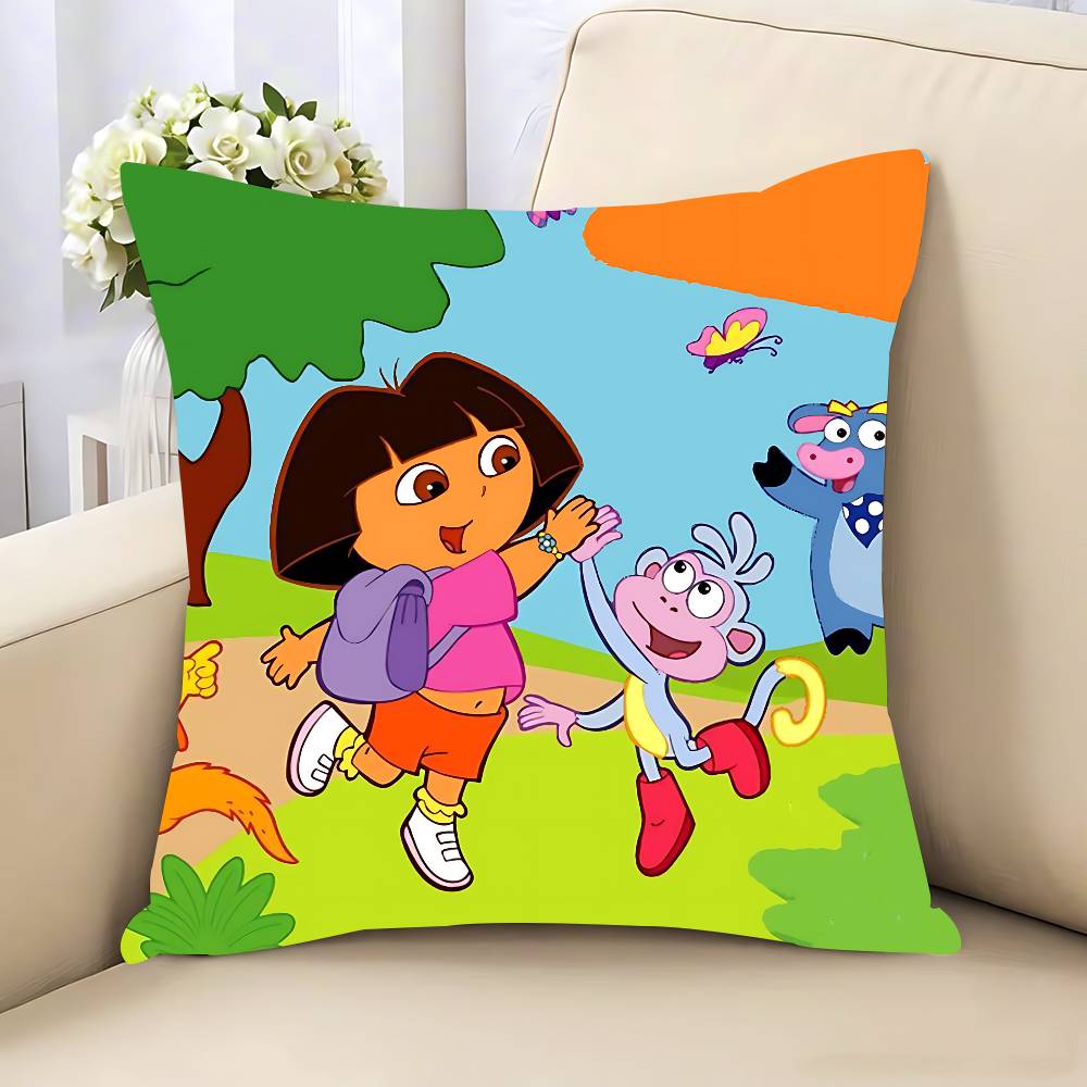 Классическая анимация Дора-путешественница Наволочка Съемная Моющаяся Наволочка – Всесезонный Мягкий Лен