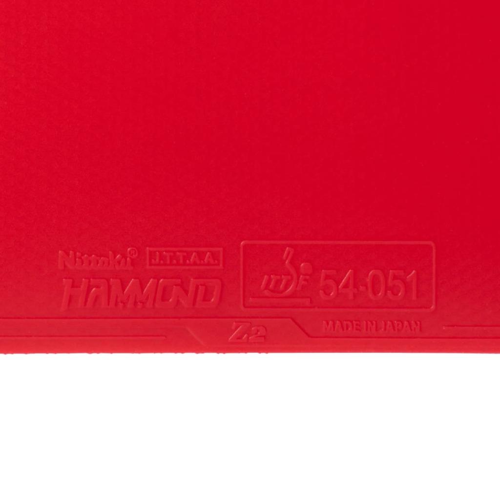 Nittaku Накладка для настольного тенниса Hammond Z2 Одобрено ITTF Ассоциацией настольного тенниса Красный Средний NR8591 (Международный