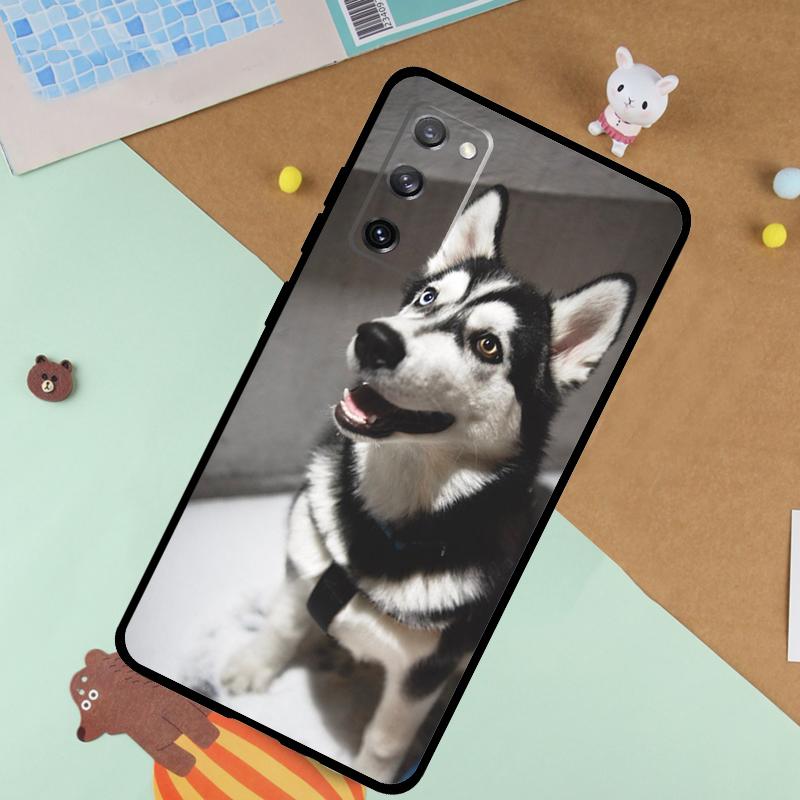 Siberian Husky Sled Dog Soft Case For Samsung Galaxy S24 Ultra S9 S10 S20 S22 S23 Plus S21 FE S25 Ultra Funda Cover