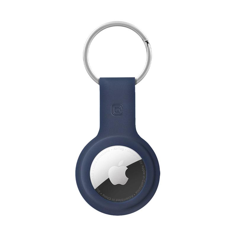 Crong Silicone Case With Key Ring - Etui Ochronne Brelok Do Apple Airtag (Granatowy)