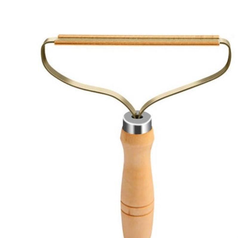 Ручная бритва с деревянной ручкой — удаление катышков и липких волос с помощью лезвия с медным покрытием