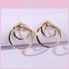 Metal Women Gold Earrings Geometric Shape Electroplated Fashion Office Looks