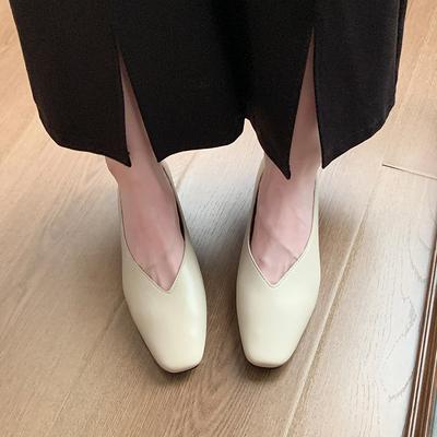 Туфли Мэри Джейн с квадратным носком и неглубоким вырезом большого размера, женские, весна 2025, новая мягкая подошва, повседневные, универсальные, с темпераментом, женские туфли-лодочки