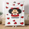 1Pc Floral Mafalda Adventure Blanket For Couch Bed Plush Cozy Fuzzy Blanket Super Soft Warm Blankets For Fall And Winter 091827
