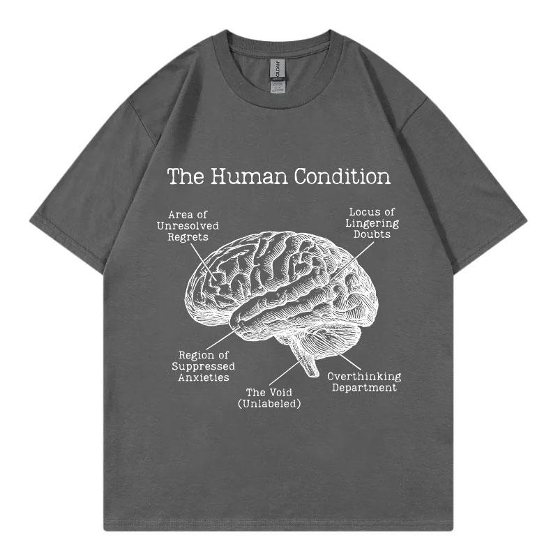 Funny Anatomical Brain TShirt Unisexs Unisexs Fashion Vintage Short Sleeve T Shirt Summer Casual Oversized Short Sleeve TShirts