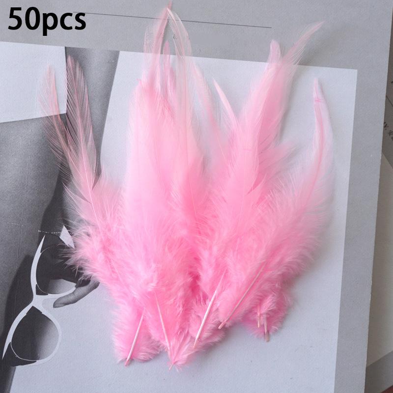 50 шт. натуральное перо макарон цветное куриное перо красочное индюшиное перо красочное перо
