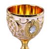 2PCS Gold White Zinc Alloy Goblet 30ml Capacity Retro Metal Cup Vintage Goblet  Party Drinking
