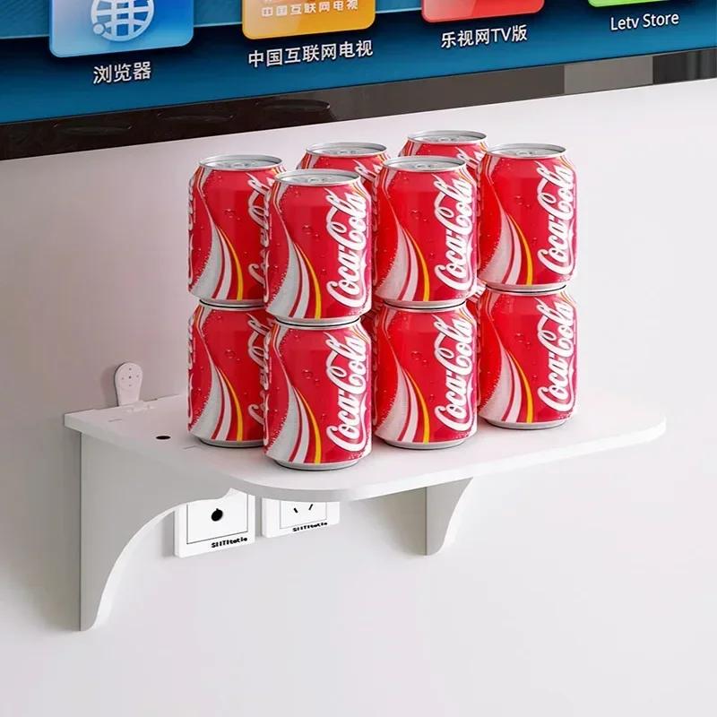 Новая настенная полка для маршрутизатора, телевизионная приставка без отверстий, плавающая подвесная стойка, домашний удлинитель, держатель для хранения маршрутизатора Wi-Fi, дерево