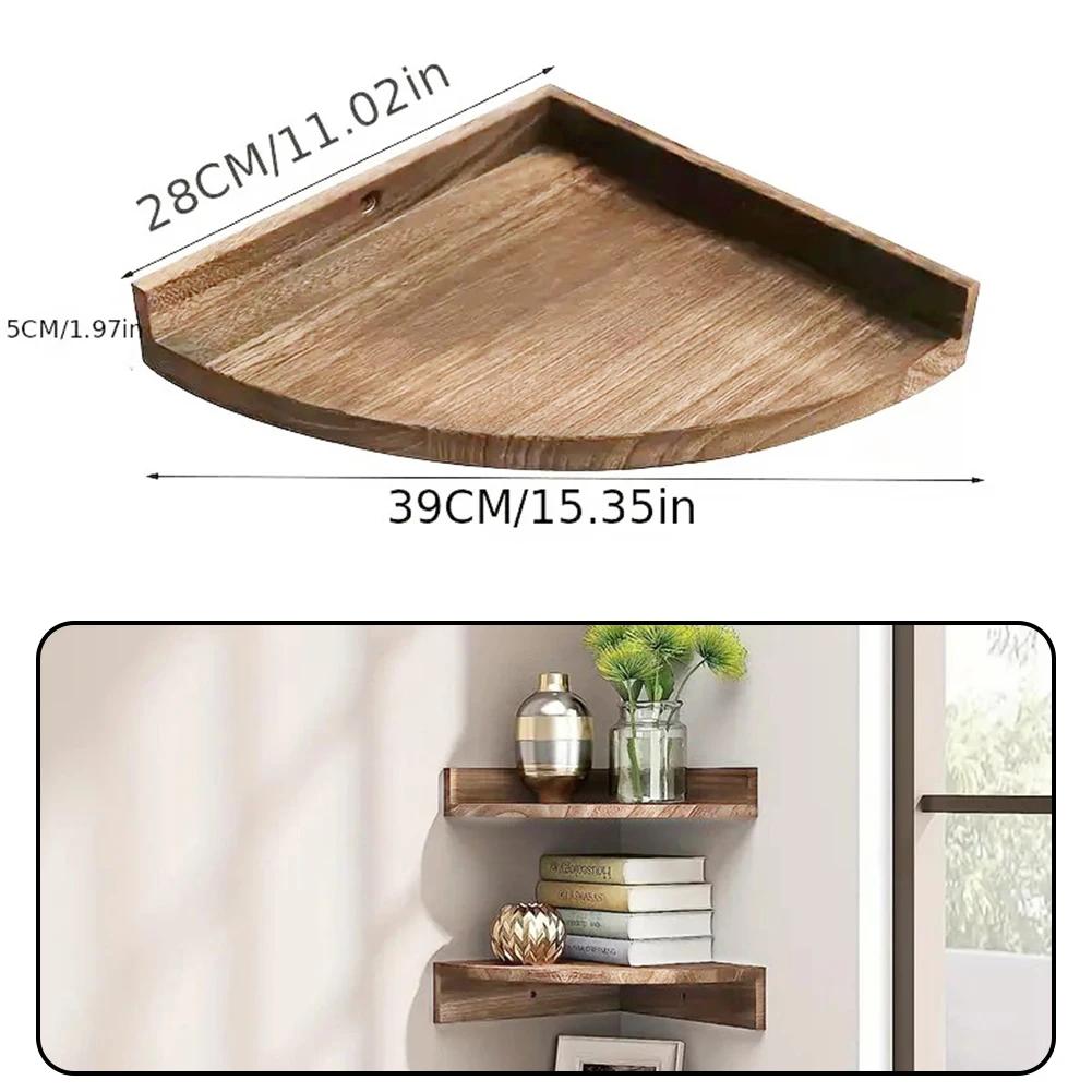Fan-shaped Shelves Corner Shelves Home Decoration Ample Storage Space High-quality Wood Reliable Storage Solution