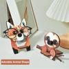 Wooden Animal Glasses Holder Handmade Carving Fox Cat Sloth Penguin Phone Eyeglass Sunglasses Display Stand Desktop Decoration Birthday Gift