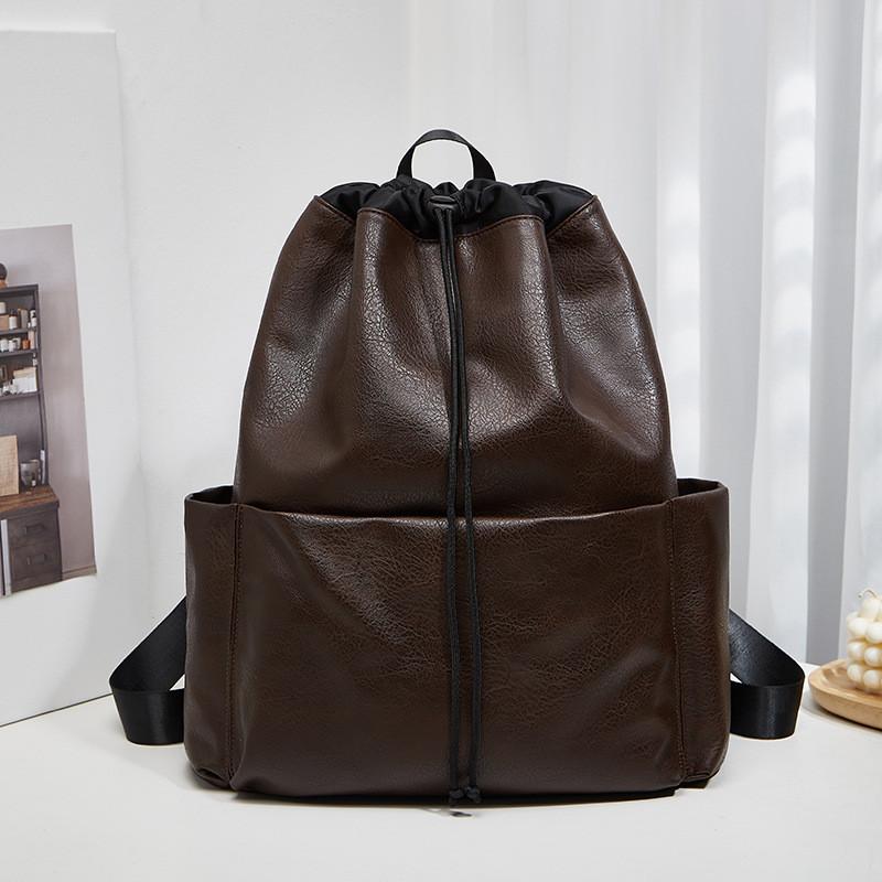 IELGY Large Capacity Drawstring Pocket Backpack Fashion Backpack Casual Water Repellent