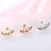 1 Pair Women Ear Studs Party Wedding Flower Earrings Exquisite Delicate Jewelry Dress Up Decoration Friendship Gift