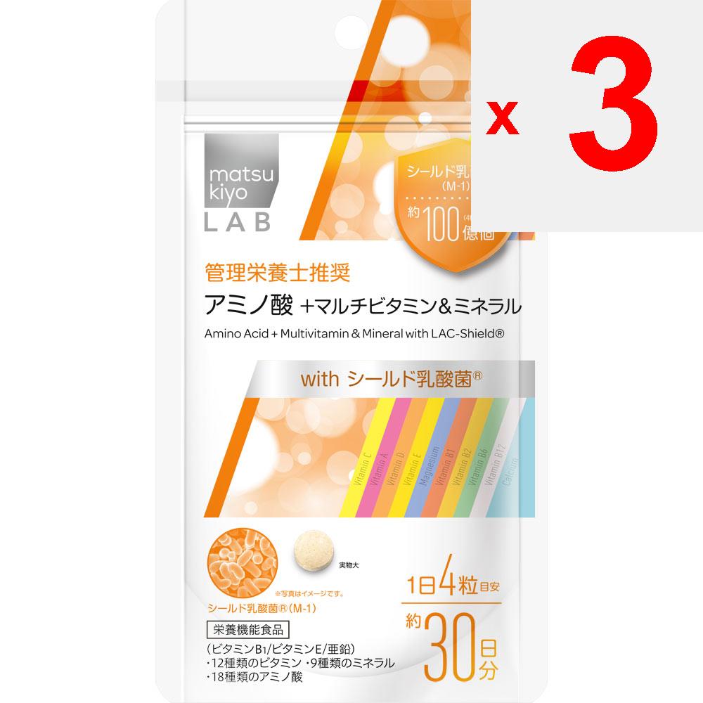 LAB LAB Amino Acids + Multi Vitamins & Minerals with Shield Lactic Acid Bacteria 120 Capsules Comprehensive Vitamins Comprehensive Vitamins