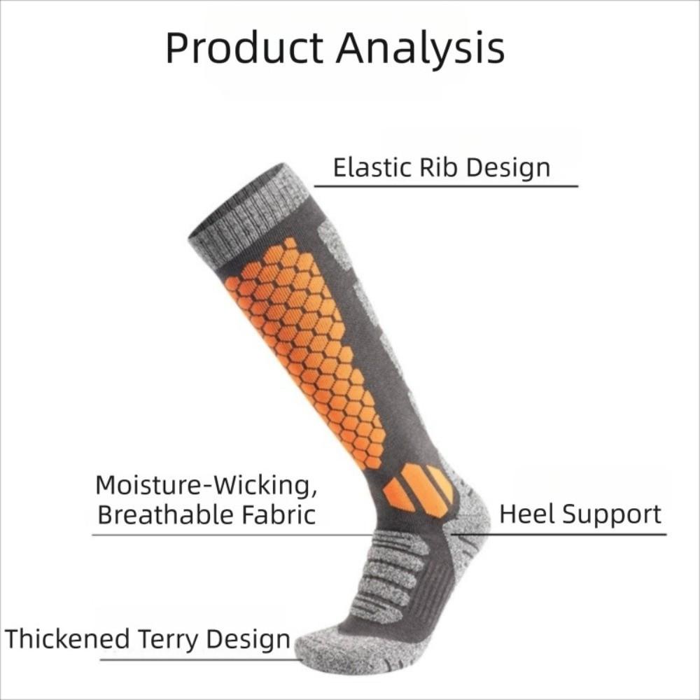 Утолщенные носки для занятий спортом на открытом воздухе, нескользящие чулки, новые носки с длинным голенищем, для пеших походов, катания на лыжах, альпинизма