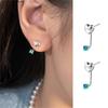 Light Luxury Exquisite Love Rear Hanging Stud Earrings Women's Niche Design High Sense Silver Needle Zircon Earrings New Fashion