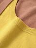 Spring 2026 European & American Style Women's Long Sleeve Round Neck Patchwork Knitwear