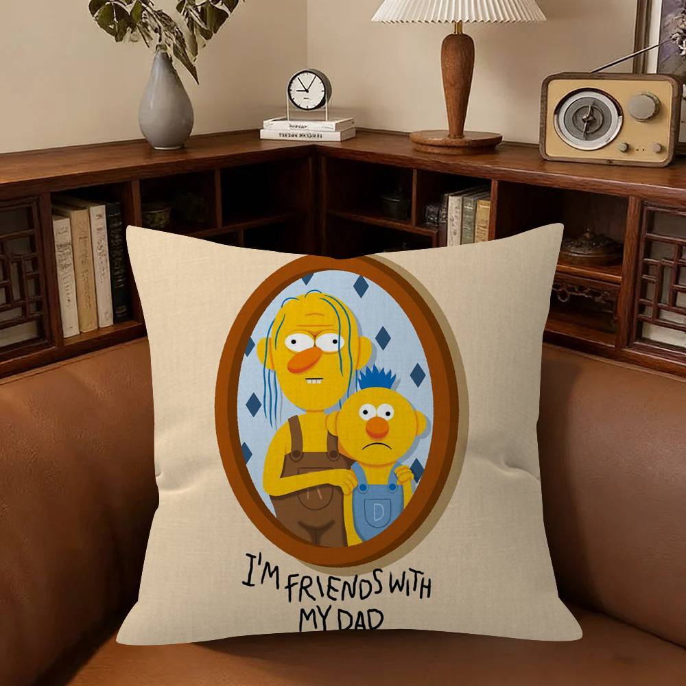 Don'T Hug Me I'M S-Scared Pillow Covers Cartoon Sofa Decorative Home Double-Sided Printing Short Plush Cute Cushion Cover