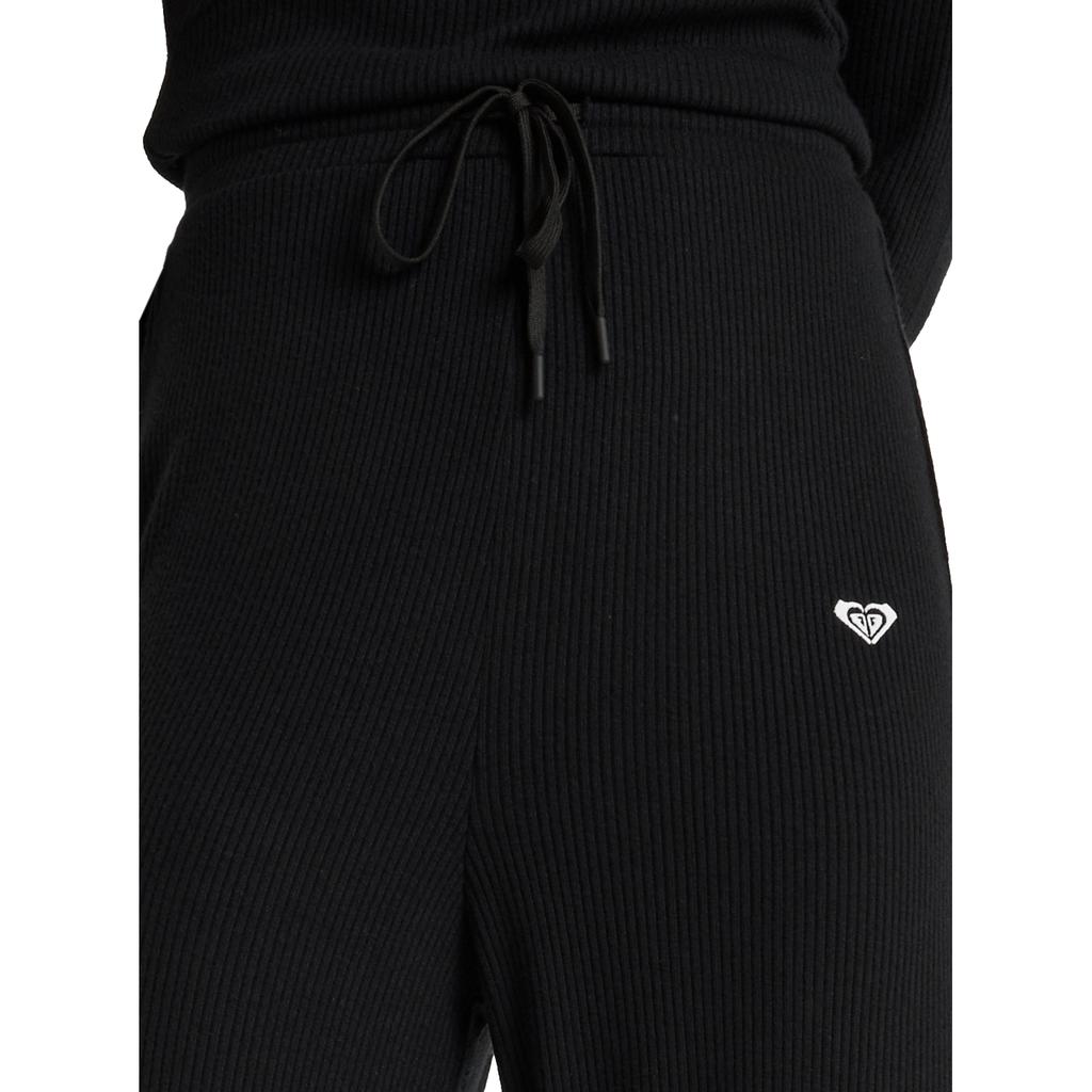 Roxy Rise & Vibe New Rib Wide, Womens black Leggings