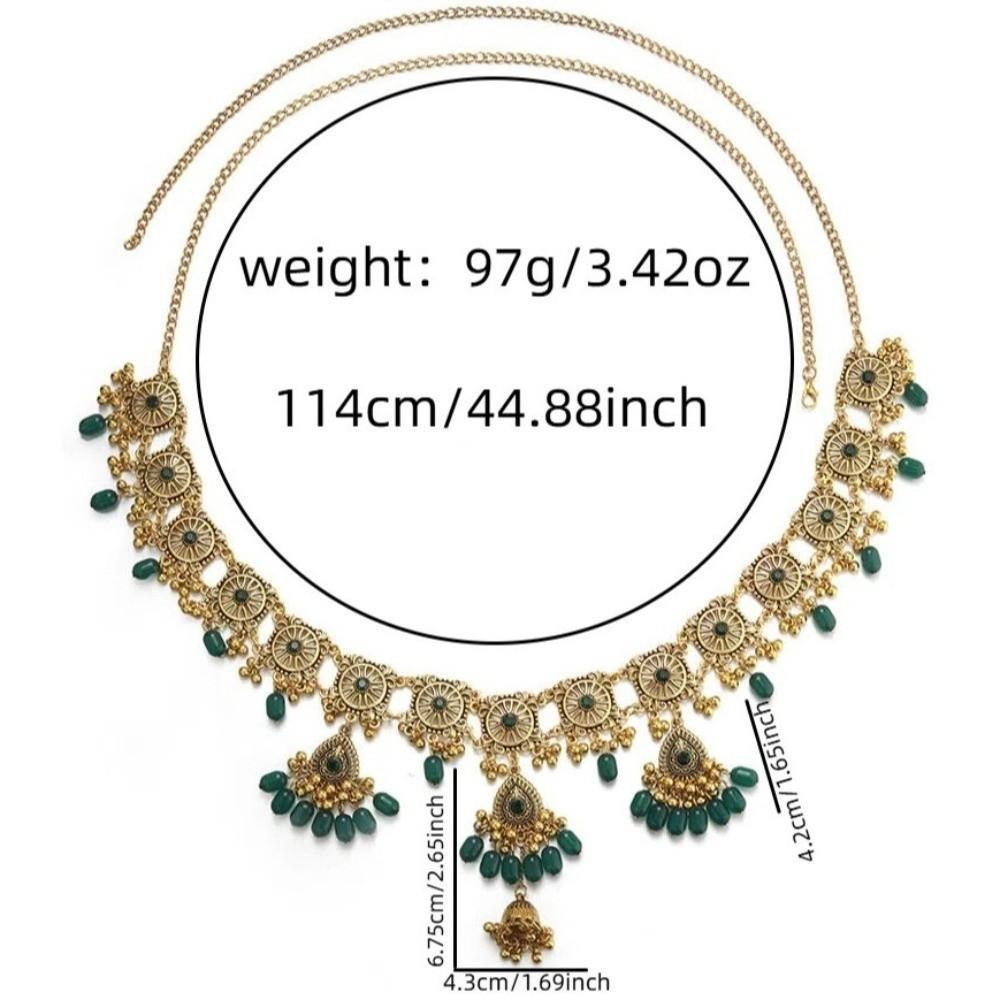 Metal Ethnic Style Belt Beads Body Chain Waist Seal Tassel Belly Chain  Festive