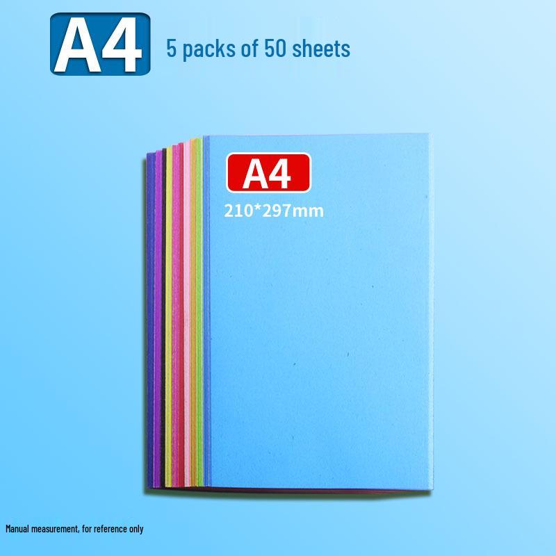 Бесплатная доставка Цветной картон: 10 цветов, Плотная бумага для оригами формата А4 для детских поделок и школьных проектов.