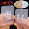 2/6/10/20PCS Double Sided Self Adhesive Wall Hooks Transparent Invisible Traceless Hook Wall Storage Holder Kitchen Bedroom Organizer