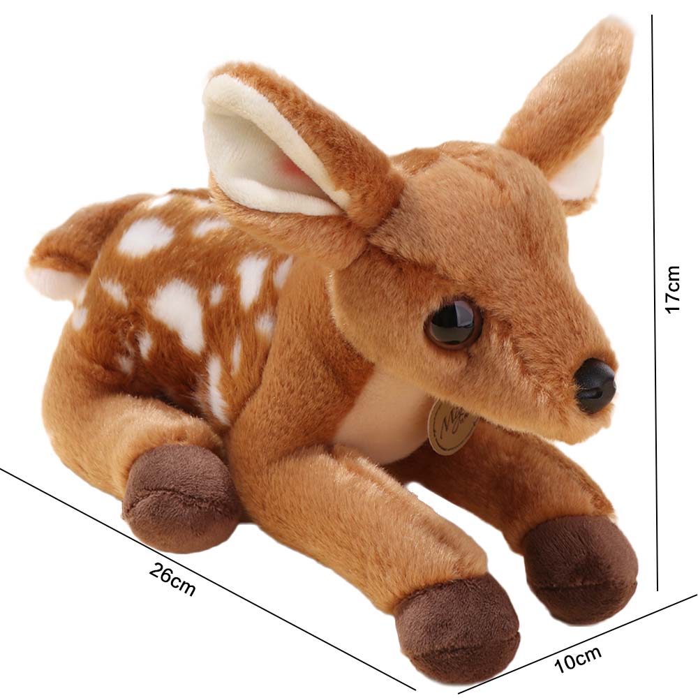 Bright Color Sika Deer Plush Soft Dolls Simulation Deer Toy Boys Girls Stuffed Deer Dolls Kids Toy