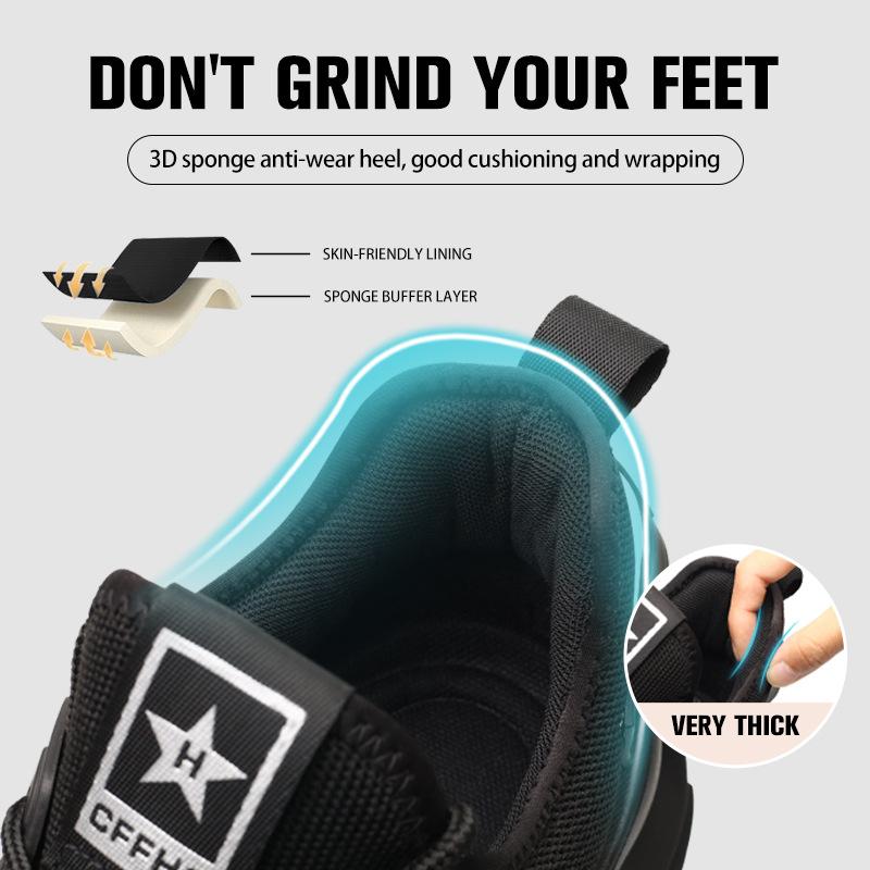 Защитная обувь, мужская обувь со стальным носком, противоударная мужская рабочая обувь, кроссовки, легкая, устойчивая к проколам, неразрушимая обувь
