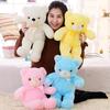 Colorful Luminous Rainbow Bear Doll Ribbon Luminous Bear Doll Children'S Led Light Collar