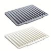 1 Silicone Sink Mat, Large Sloped Drainage Dish Drying Pad for Utensils and Plates