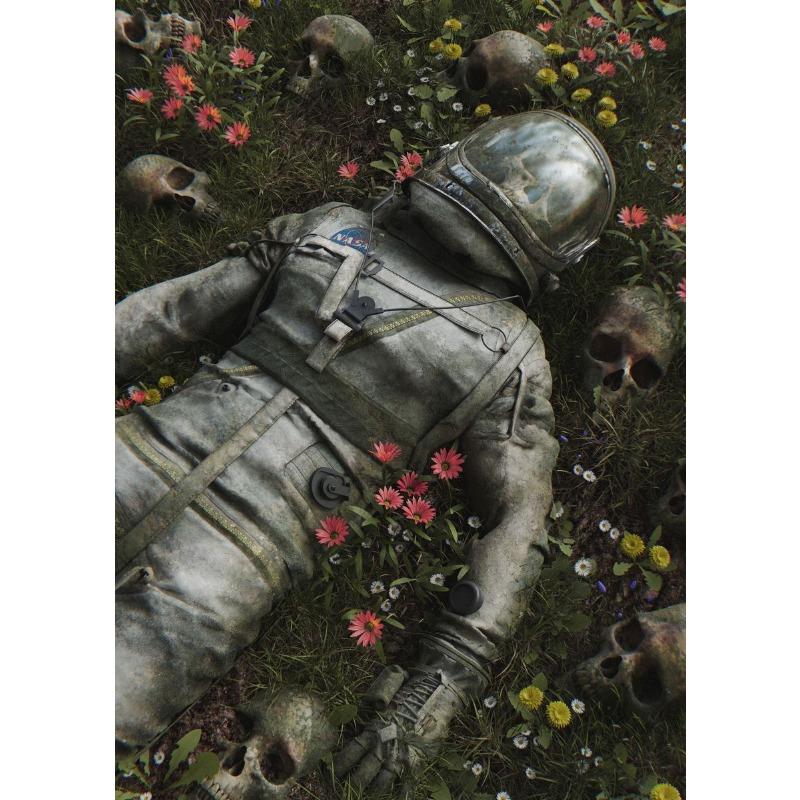 Fantasy Astronaut Canvas Poster Abstract Adventure Wall Picture for Living Room Bedroom Playroom Bar Club Modern Home Decor Gift