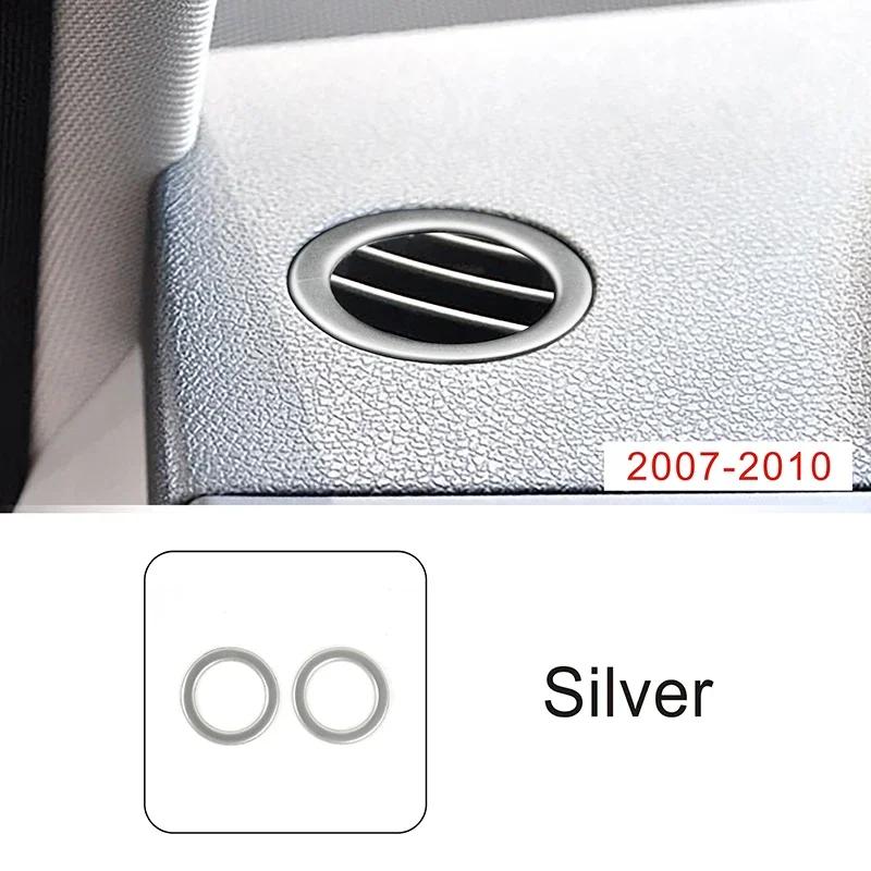 Stainless Steel Dashboard Air Conditioning Outlet Rings Decoration Cover Trim For Mercedes Benz C Class W204 2007-2014 Styling
