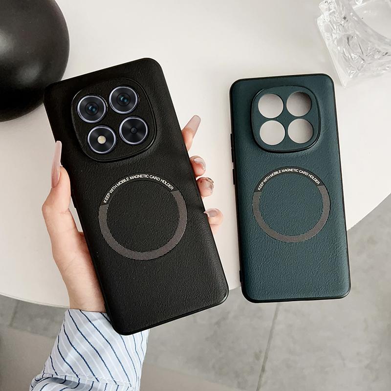 Для Xiaomi Redmi Note 14 Pro Plus чехол из искусственной кожи с беспроводной зарядкой защитный чехол для задней крышки для Redmi Note 14 14pro Shell