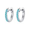 BAMOER Genuine 925 Sterling Silver Round Circle Hoop Earrings for Women Gold Color Earrings Sterling Silver Jewelry Gift SCE498