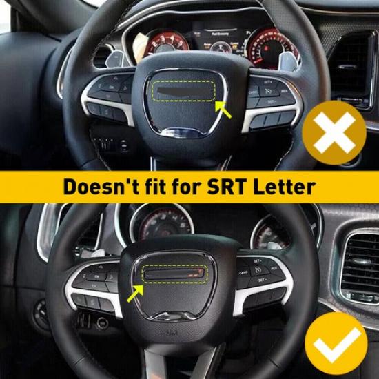 Steering Mould Wheel Cover Decoration Trim For Dodge Challenger & Charger 2015+