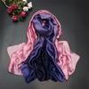 LaMaxPa 2019 New Soft Women Gradient Silk Scarf Autumn Winter Long Bandana Shawls and Wraps Female Hijab Luxury Echarpe Pashmina
