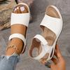 Fashion Women's Thick Soled Sandals 2025 Summer White Wedge Sandals Women Shoes Lightweight Platform Sandles Woman Non Slip Beach Shoes