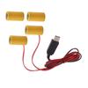 USB 5V2A до 3V1A Блок питания-пустышка для аккумулятора Кабель-адаптер Замена 2x1,5 В LR14 C Батарея для игрушечного водонагревателя
