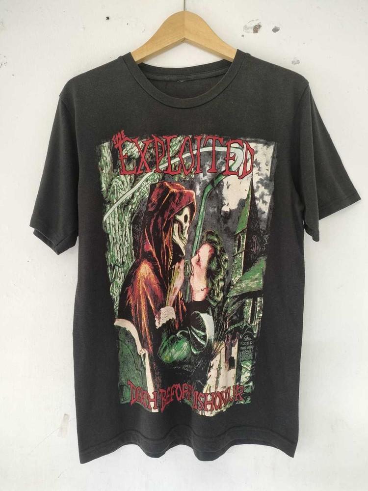 The Exploited Смерть до бесчестия Черная Унисекс Футболка Перепечатка S-5XL KH10794 Унисекс Футболка